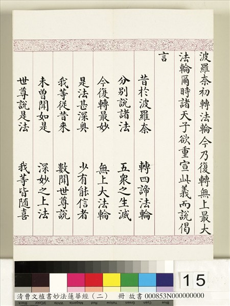 清曹文埴書妙法蓮華經（二）　冊