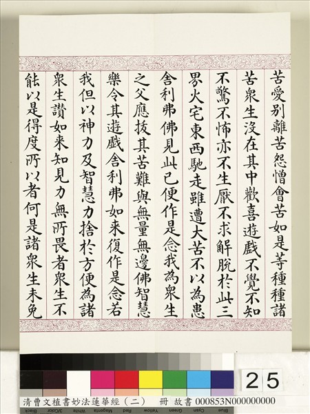 清曹文埴書妙法蓮華經（二）　冊