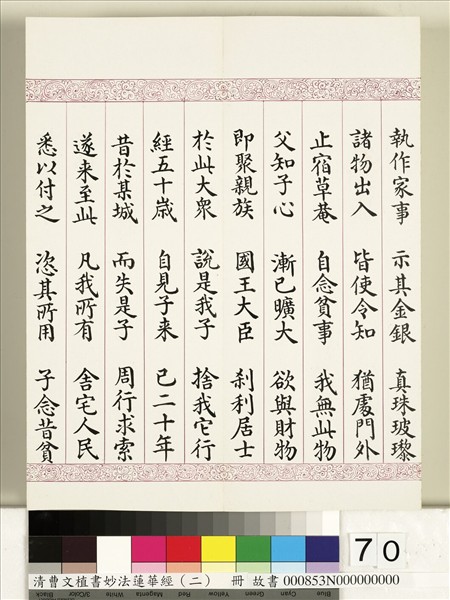 清曹文埴書妙法蓮華經（二）　冊
