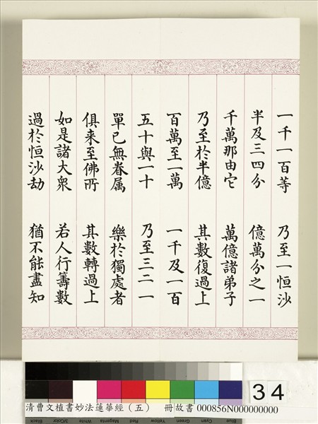 清曹文埴書妙法蓮華經（五）　冊