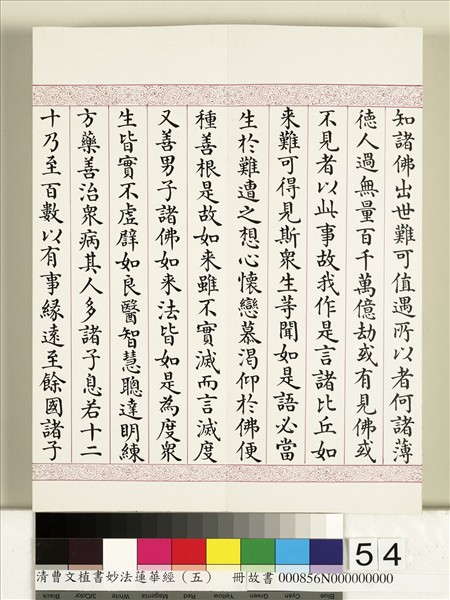 清曹文埴書妙法蓮華經（五）　冊