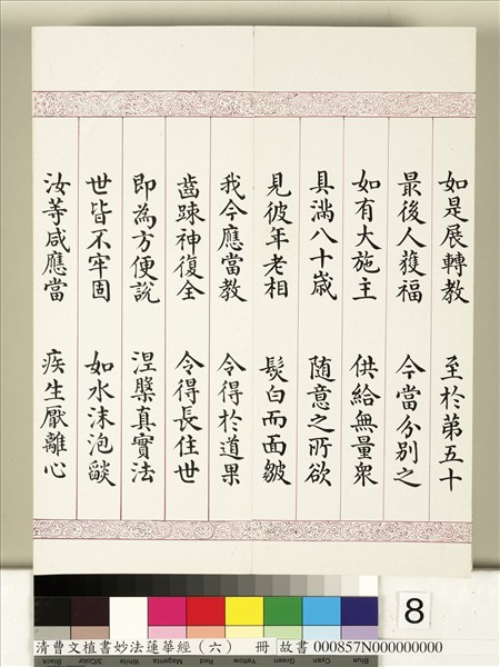 清曹文埴書妙法蓮華經（六）　冊