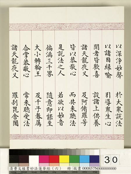 清曹文埴書妙法蓮華經（六）　冊