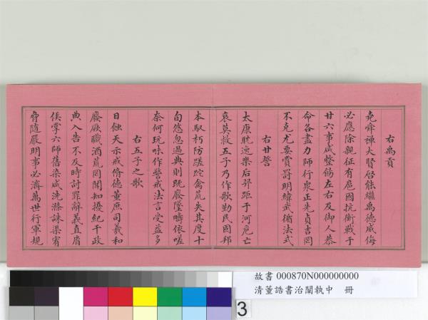 清董誥書治闡執中　冊