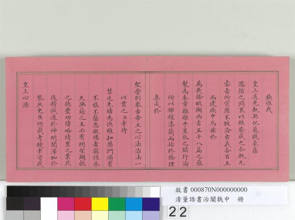 清董誥書治闡執中　冊