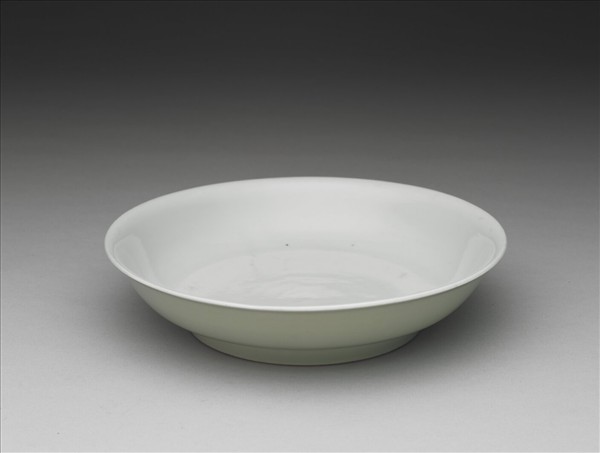 翠青釉白裡盤