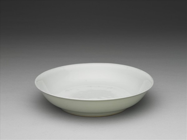 翠青釉白裡盤