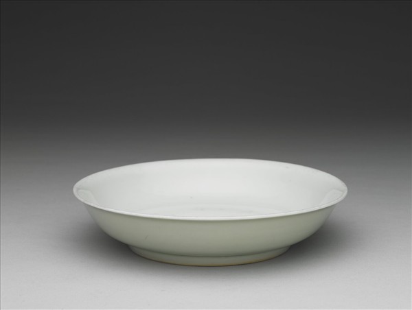 翠青釉白裡盤