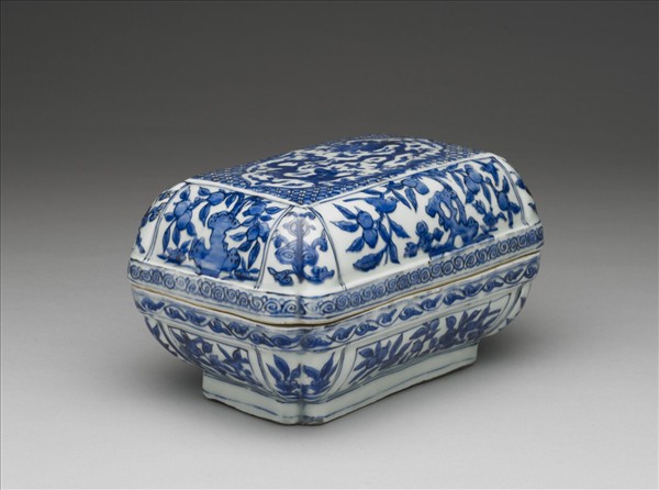 青花花果龍紋長方盒