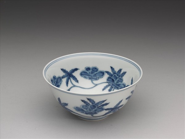 青花葵花紋碗