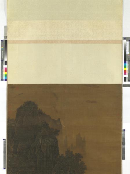 宋蕭照畫山腰樓觀　軸