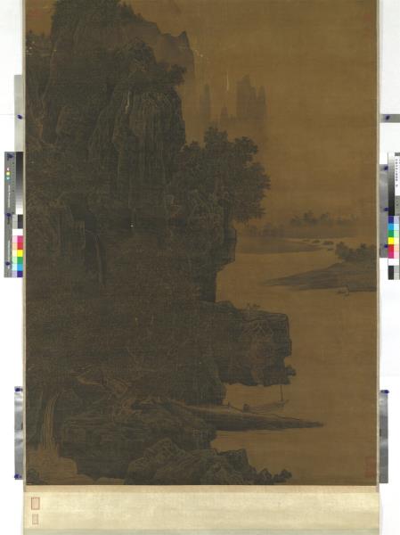 宋蕭照畫山腰樓觀　軸