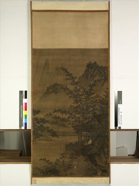 宋人水亭琴興　軸