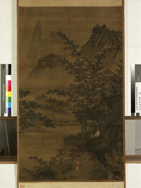 宋人水亭琴興　軸