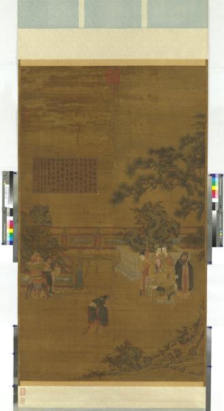 宋人折檻圖　軸