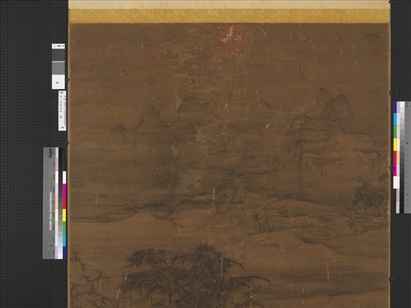 宋人寒林待渡　軸