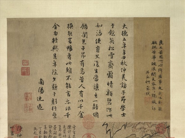 元陳琳溪鳧圖　軸