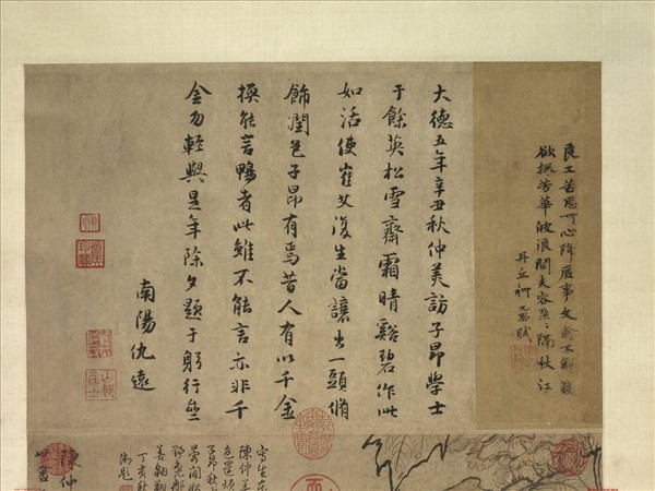 元陳琳溪鳧圖　軸