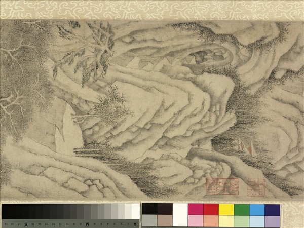 明錢穀畫南城看雪　軸