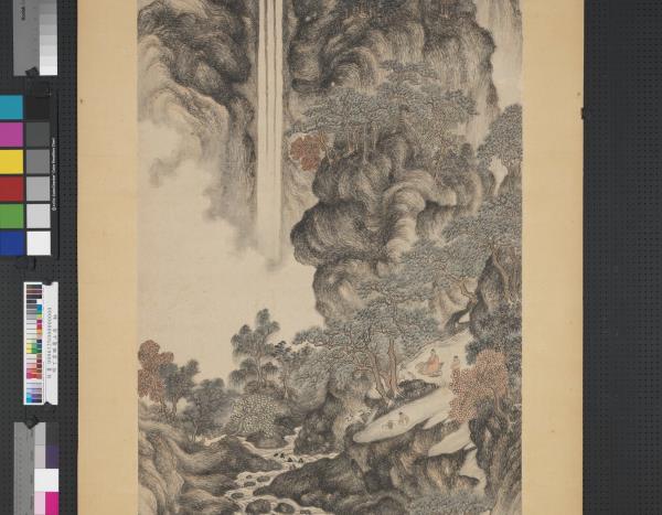 明丁雲鵬廬山高　軸