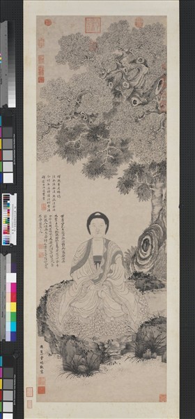 明丁雲鵬畫釋迦牟尼佛　軸