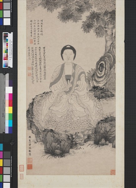 明丁雲鵬畫釋迦牟尼佛　軸