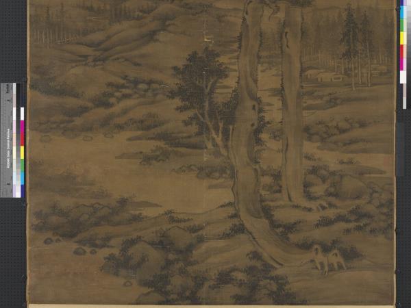 元吳鎮雙松圖　軸