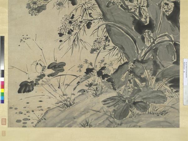 明徐渭花竹　軸