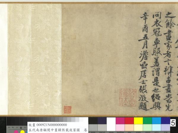 五代南唐顧閎中畫韓熙載夜宴圖　卷