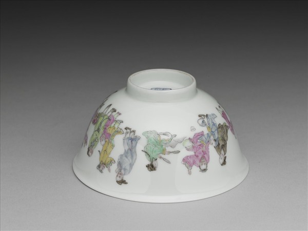 琺瑯彩堯民土釀圖茶碗