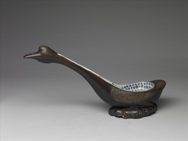 青花朵蓮梵文杓