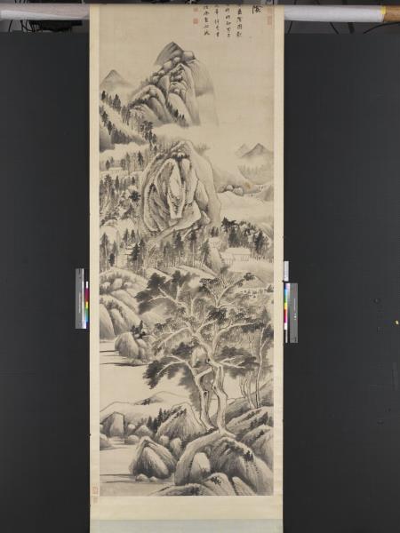 明董其昌夏木垂陰圖　軸