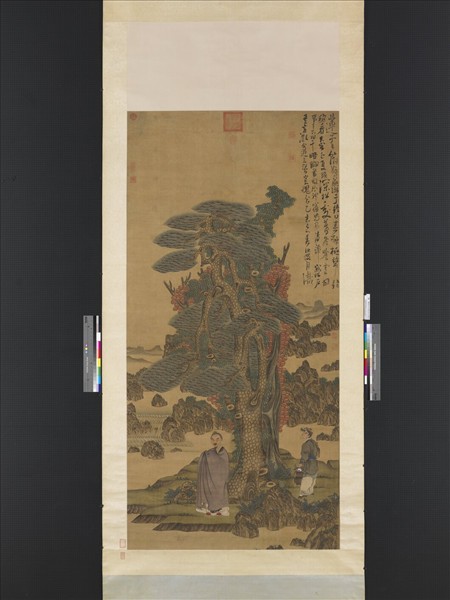 明陳洪綬喬松仙壽圖　軸