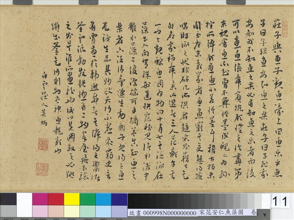 宋范安仁魚藻圖　卷