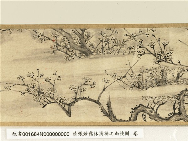 清張若靄臨揚補之南枝圖　卷