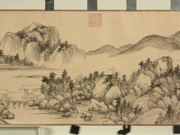 清董邦達畫松谿煙岫　卷