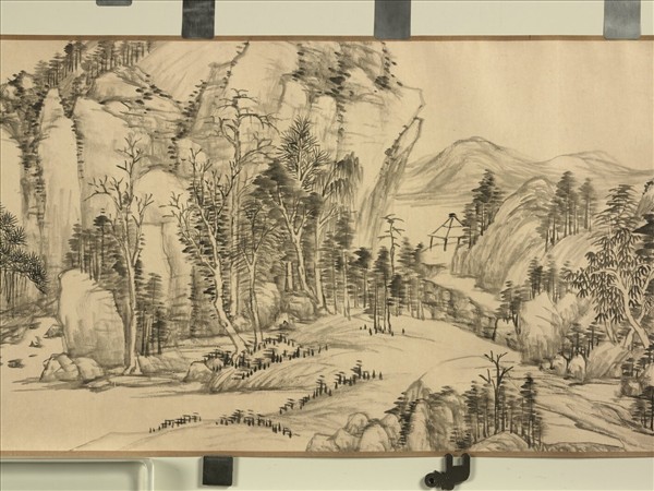 清董邦達畫松谿煙岫　卷