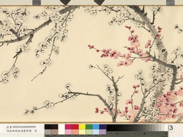 清錢維城春海羅英圖　卷