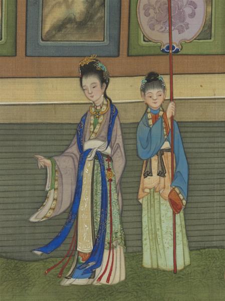 清冷枚仿仇英漢宮春曉　卷