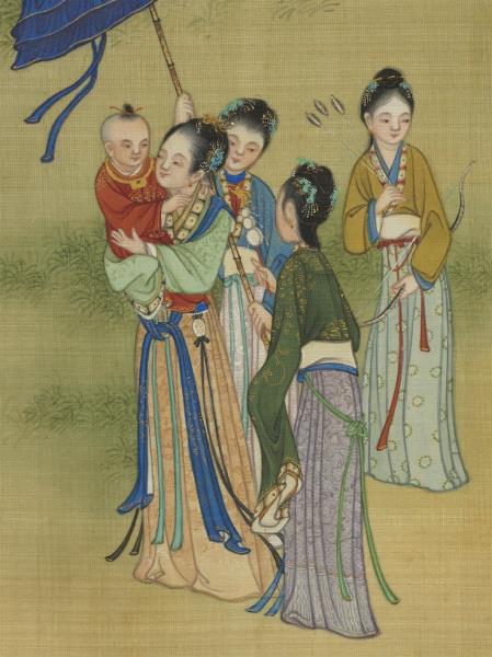 清冷枚仿仇英漢宮春曉　卷