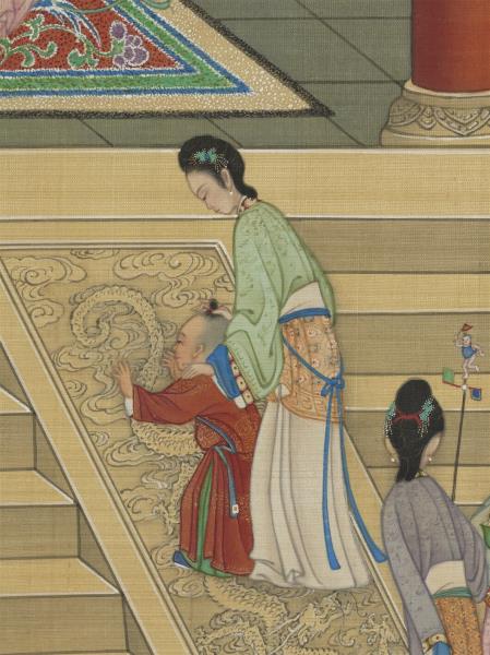 清冷枚仿仇英漢宮春曉　卷