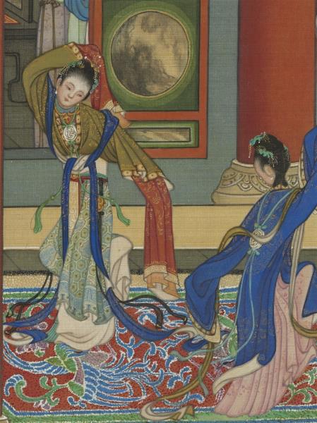 清冷枚仿仇英漢宮春曉　卷