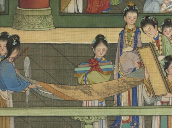 清冷枚仿仇英漢宮春曉　卷