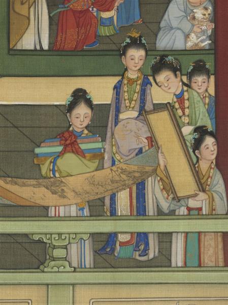 清冷枚仿仇英漢宮春曉　卷