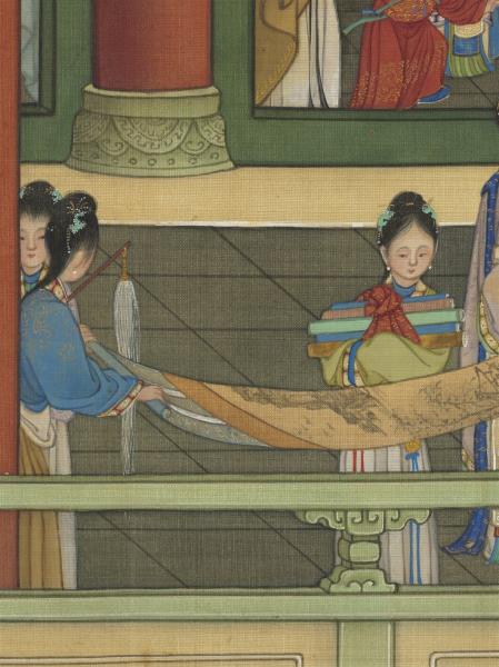 清冷枚仿仇英漢宮春曉　卷