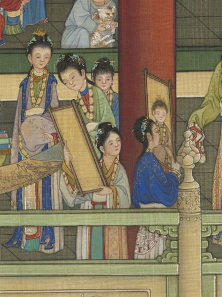 清冷枚仿仇英漢宮春曉　卷