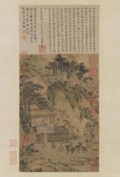 隋董展三顧草廬　軸