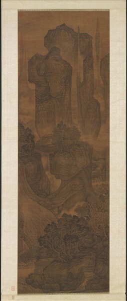 宋人陡壑飛泉　軸