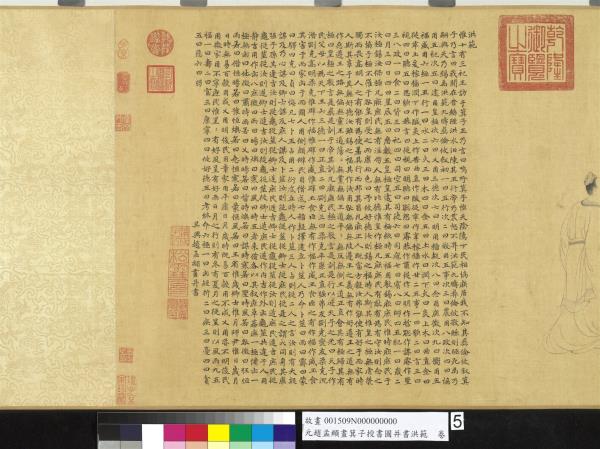 元趙孟頫畫箕子授書圖并書洪範　卷