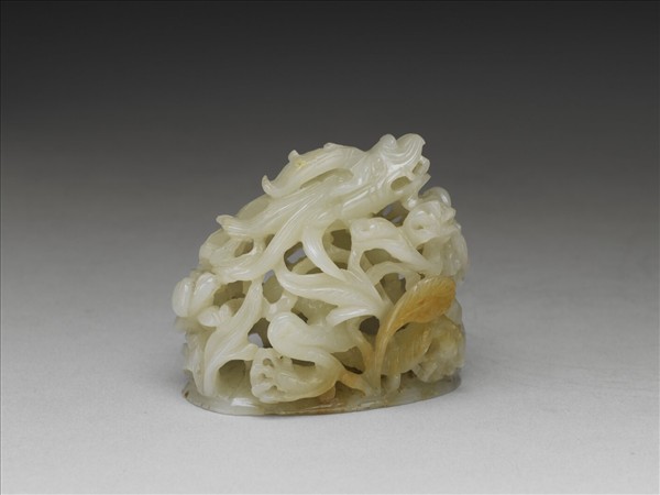 定窯 白瓷弦紋三足爐